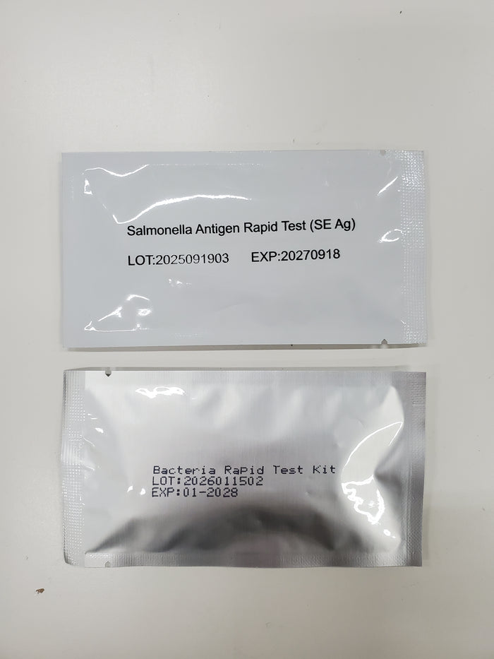 Packaged Salmonella and E. coli coliform lateral flow screening tests
