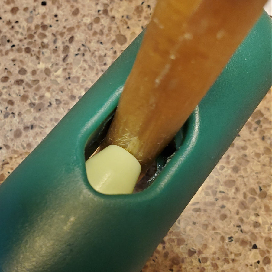 Twist pin friction dog chew holder with stick