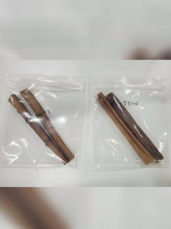 EverChew dog chews placed into clean labeled plastic sample bags