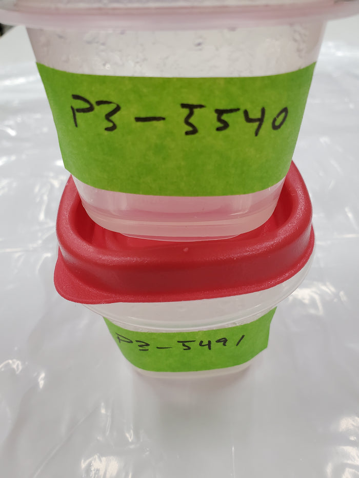 Enriched dog chew samples after removal from the incubator