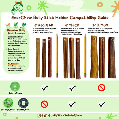 RETAIL - EverChew All-Natural Bully Sticks Refill Packs - Bully Stick SafetyChew