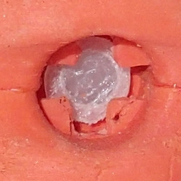 close up of early prototype with push out rubber latches
