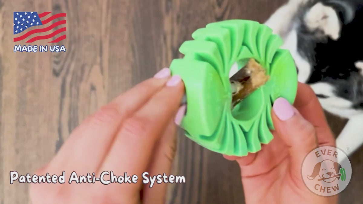 video with only music showing how the pin installs into the everchew ring system.